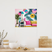 Memphis Design Party in the Living Room ポスター (キッチン)