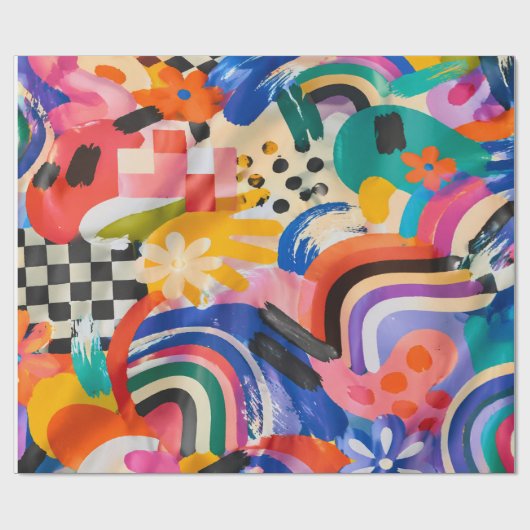 Memphis Gift Wrap ラッピングペーパー (フラット)