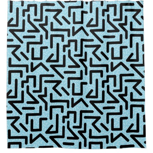 Memphis Labyrinth シャワーカーテン (正面)