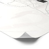 Memphis Map Print Tennessee Poster Wall Art Gift ポスター (角)
