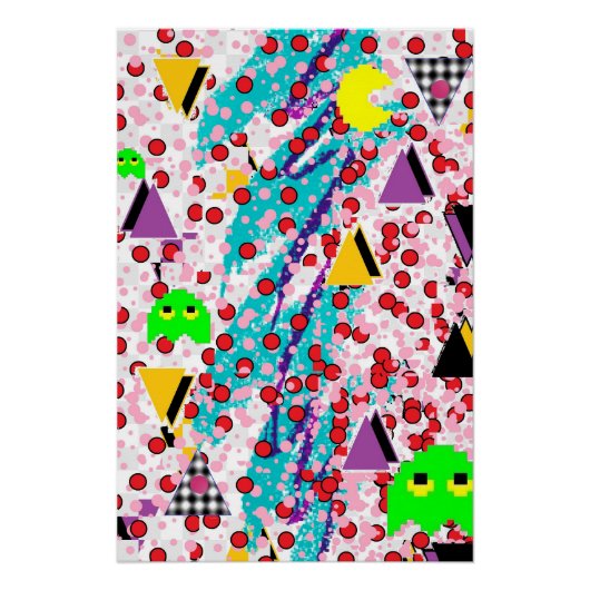 Memphis Packer-Man Design ポスター (正面)