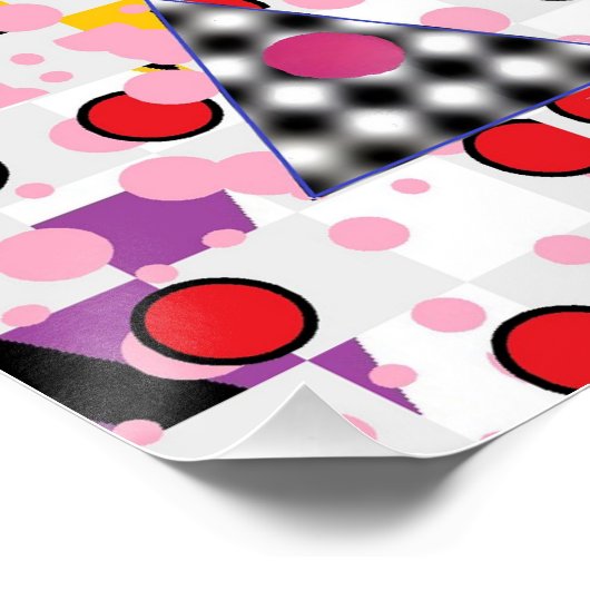 Memphis Packer-Man Design ポスター (コーナー)