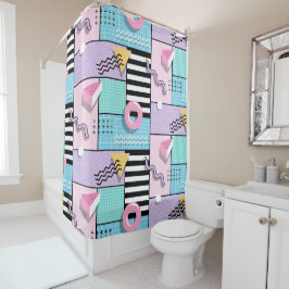 Memphis Party シャワーカーテン