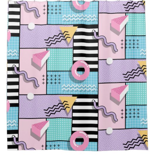 Memphis Party シャワーカーテン (正面)