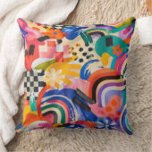 Memphis Pattern Pillow クッション (ブランケット)