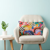 Memphis Pattern Pillow ランバークッション (椅子)
