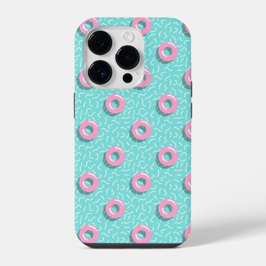 Memphis Polka Hoops iPhoneケース (裏面)