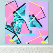 Memphis Pong Exchange キャンバスプリント (インサイチュ (ウッドフロア))