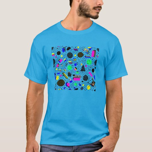 Memphis, Retro, 80s, Geometric, Pattern, Neon, Abs Tシャツ (正面)