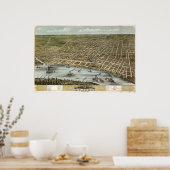 Memphis (Ruger) - 1870 BigMapBlog.com ポスター (キッチン)