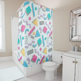 Memphis Shapes シャワーカーテン