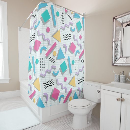 Memphis Shapes シャワーカーテン (インサイチュ)
