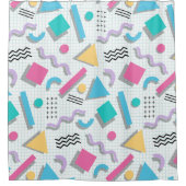 Memphis Shapes シャワーカーテン (正面)