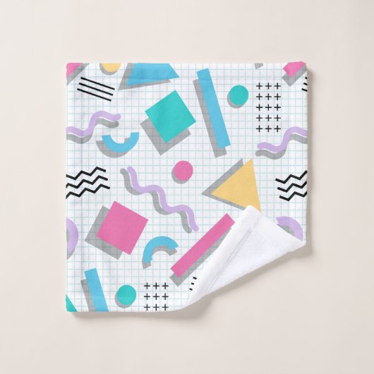 Memphis Shapes バスタオルセット (ウォッシュタオル)