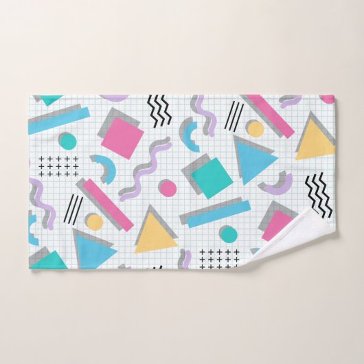 Memphis Shapes バスタオルセット (ハンドタオル)