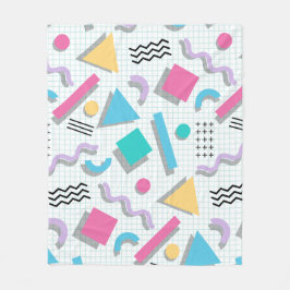 Memphis Shapes フリースブランケット