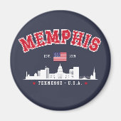 Memphis Skyline – Est. 1819 Southern Pride" マグネット (正面)