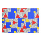 Memphis Style Geometric Bold Primary Color Abstrac 枕カバー (裏面)