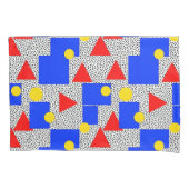 Memphis Style Geometric Bold Primary Color Abstrac 枕カバー (正面)