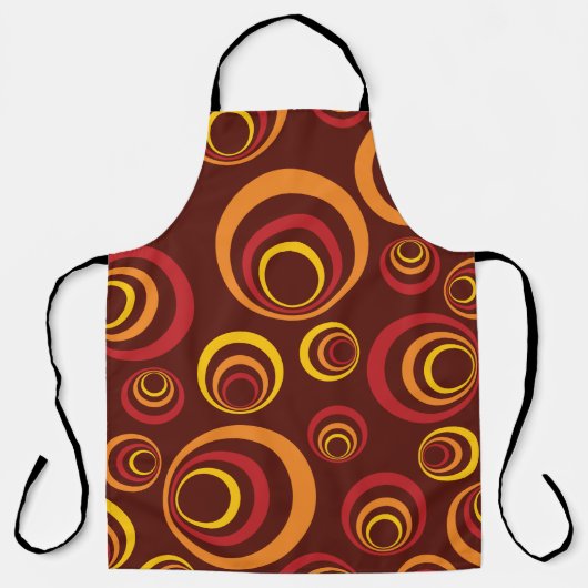 Memphis style. Retro patroon, pop art achtergrond. エプロン (正面)
