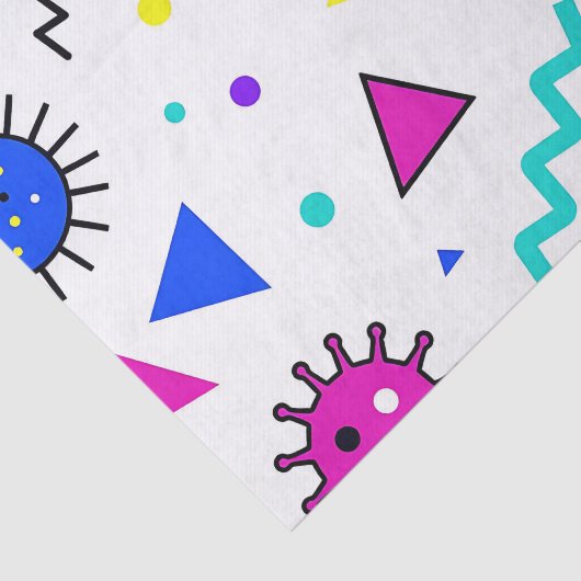 Memphis Style Retro Virus Pattern Neon 薄葉紙 (詳細)