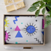 Memphis Style Retro Virus Pattern Neon 薄葉紙 (ギフト)