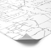 Memphis, Tennessee (black on white) ポスター (角)