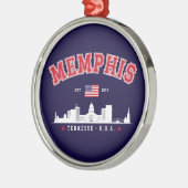 "Memphis Tennessee – Skyline City メタルオーナメント (左)
