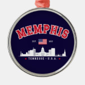 "Memphis Tennessee – Skyline City メタルオーナメント (正面)