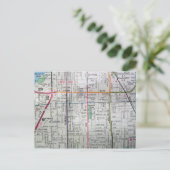 MEMPHIS, TNヴィンテージ地図はがき ポストカード (スタンド正面)