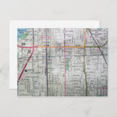 MEMPHIS, TNヴィンテージ地図はがき ポストカード (正面/裏面)