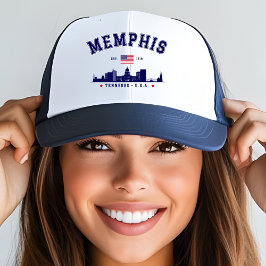 "Memphis TN Embroidered – Classic Skyline  キャップ