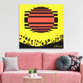 Memphis Tossed Bits キャンバスプリント (インサイチュ (リビング))