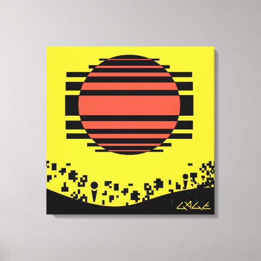 Memphis Tossed Bits キャンバスプリント (正面)