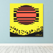 Memphis Tossed Bits キャンバスプリント (インサイチュ (ウッドフロア))