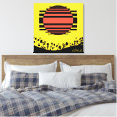 Memphis Tossed Bits キャンバスプリント (インサイチュ (寝室))