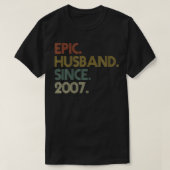 Men 15th 結婚 Anniversary Shirts, Epic Han Tシャツ (デザイン正面)