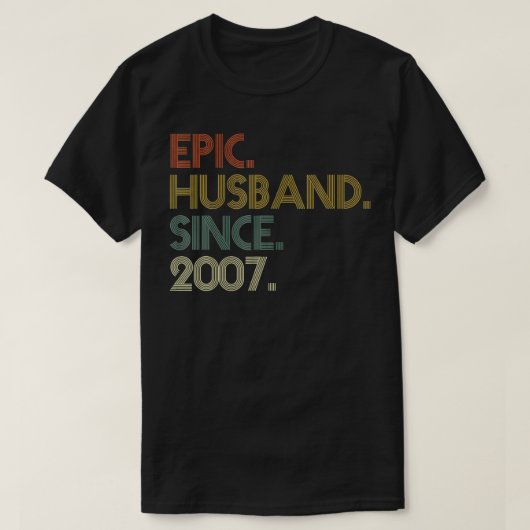 Men 15th 結婚 Anniversary Shirts, Epic Han Tシャツ (デザイン正面)