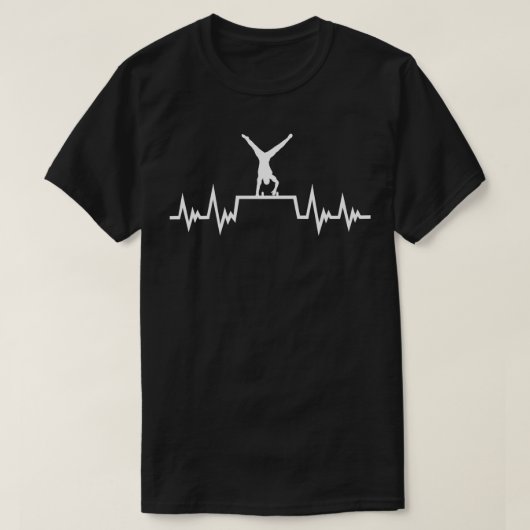 Men and Boys体操ecgパルスハートビート体操 Tシャツ (デザイン正面)