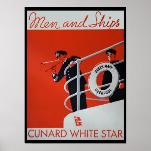 Men and Ships Queen Maryポスター ポスター
