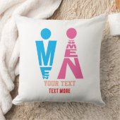 Men and Women Typography Icon Design クッション (ブランケット)