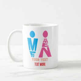 Men and Women Typography Icon Design コーヒーマグカップ