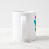 Men and Women Typography Icon Design ジャンボコーヒーマグカップ (裏面)