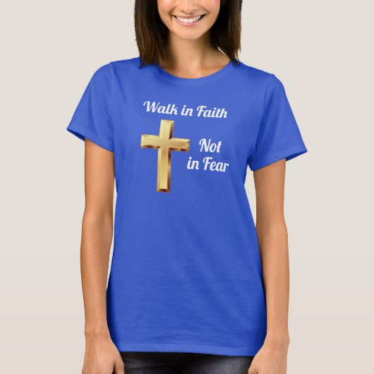 Men and women's Walk in faith T-Shirt Tシャツ (正面)