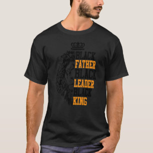Men Black Father Black Leader Black King Father' D Tシャツ