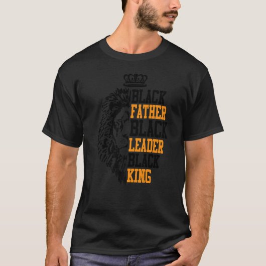 Men Black Father Black Leader Black King Father' D Tシャツ (正面)