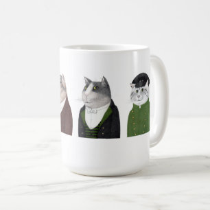 MEN CATS 背の高い白いマグカップ コーヒーマグカップ