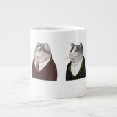 MEN CATS Big White Mug ジャンボコーヒーマグカップ (正面)