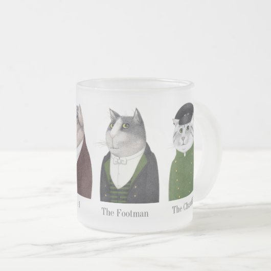 MEN CATS FROSTED Glass Mug +文字 フロストグラスマグカップ (正面右)