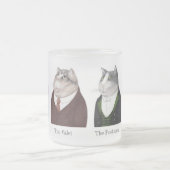 MEN CATS FROSTED Glass Mug +文字 フロストグラスマグカップ (中央)